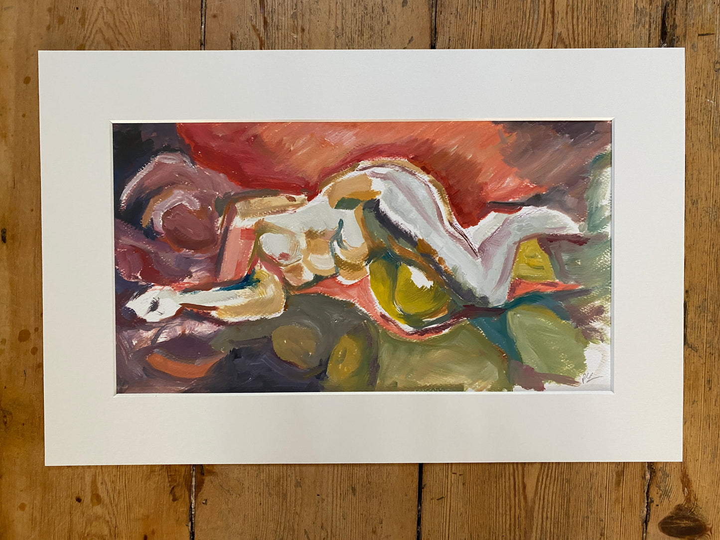 'chromatic greys study after Hitchens' mounted original oil on paper