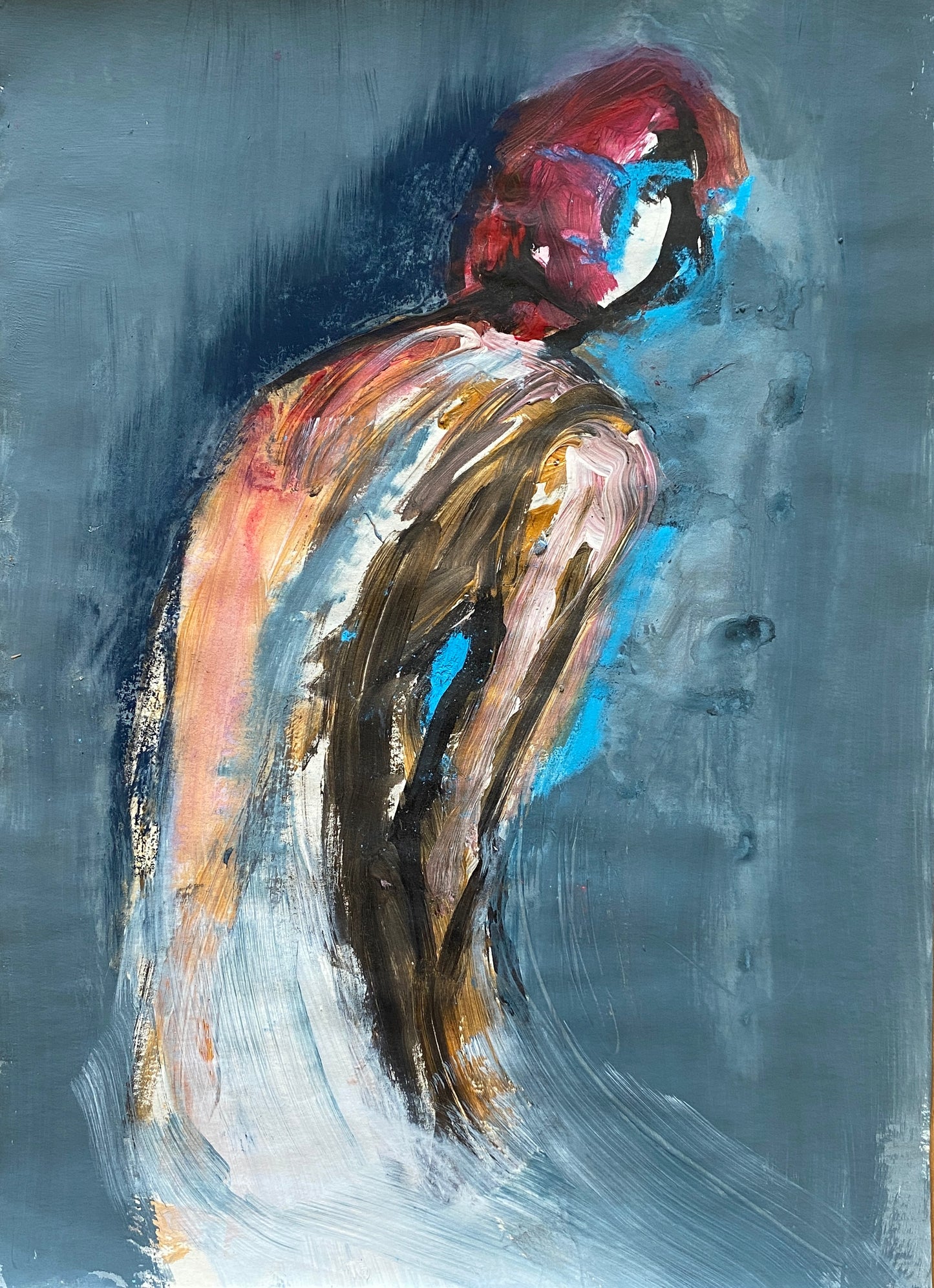 'don't look back' original mixed media painting mounted or framed