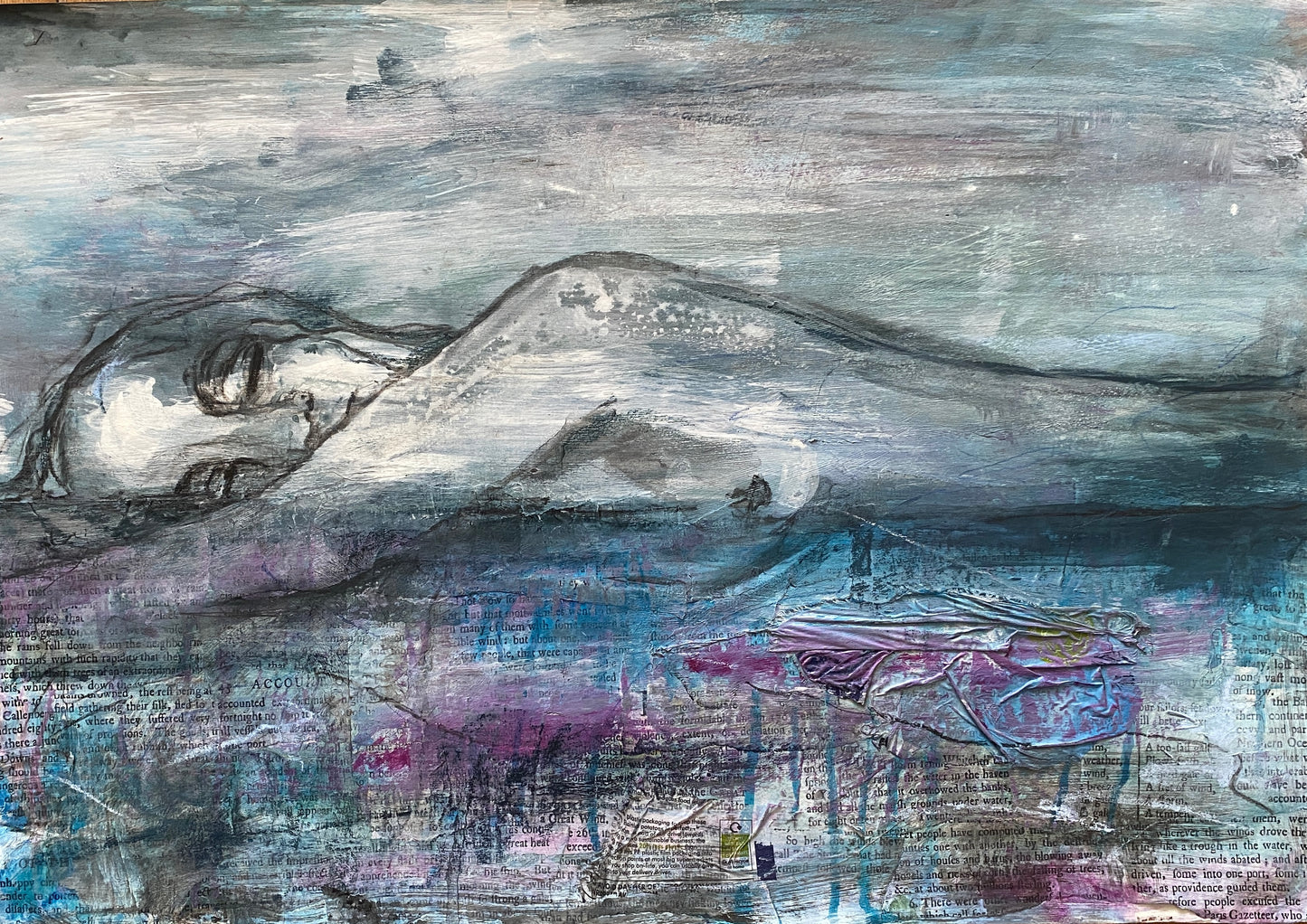 'terra' mixed media painting original