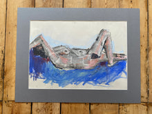 Load image into Gallery viewer, 'didn't slow the nightmares' mixed media drawing