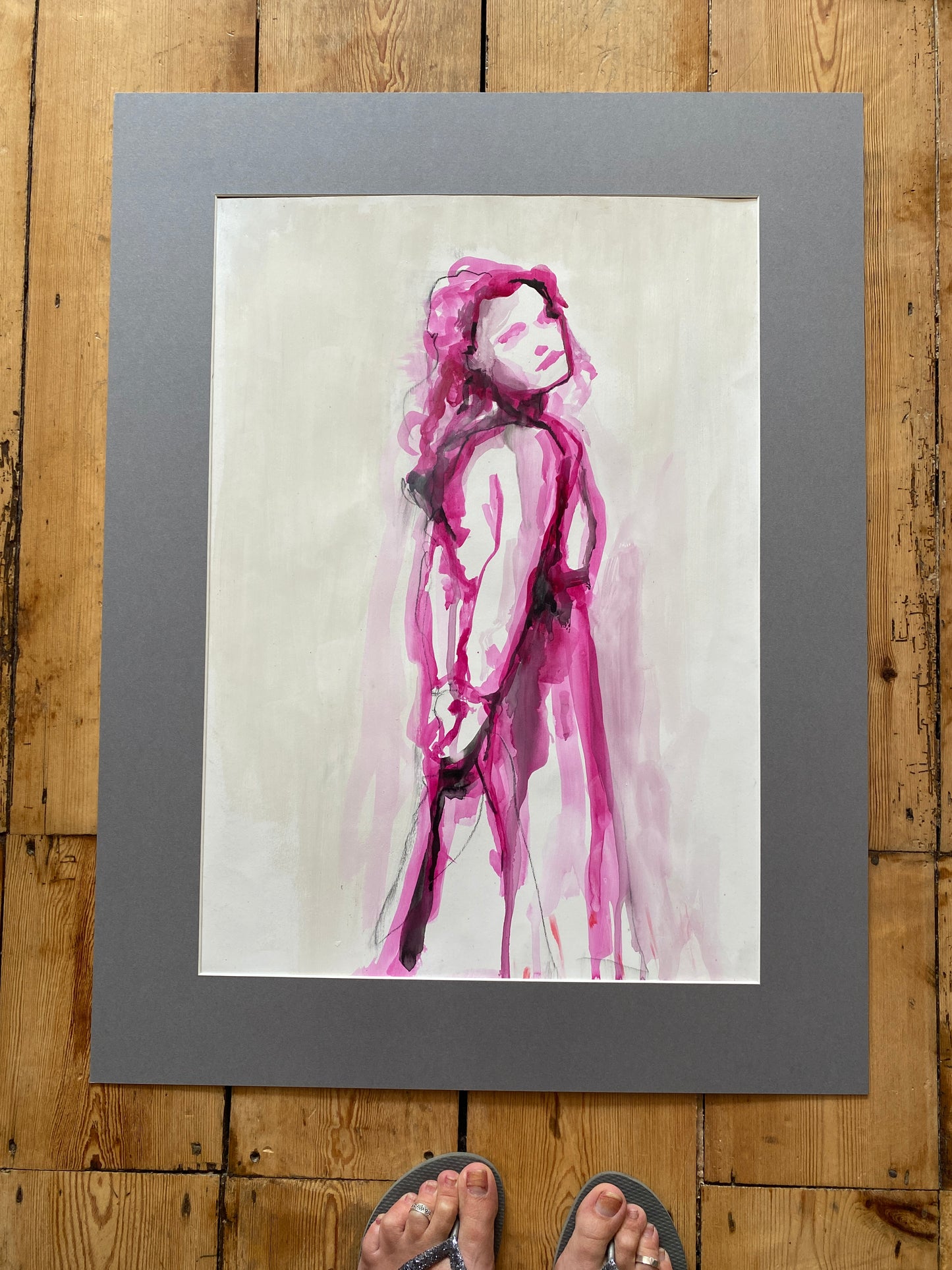 'can you see me?' mixed media original painting