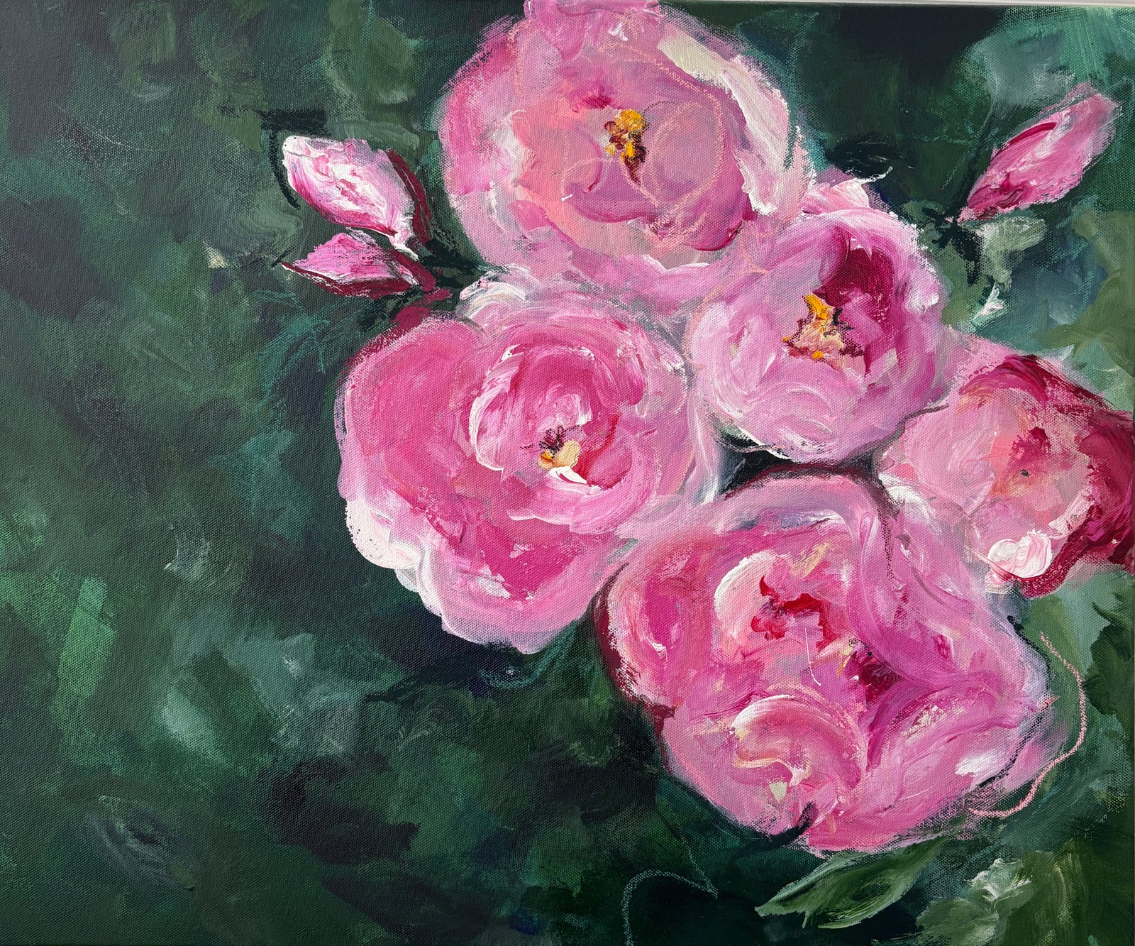 stopping to smell the roses original painting