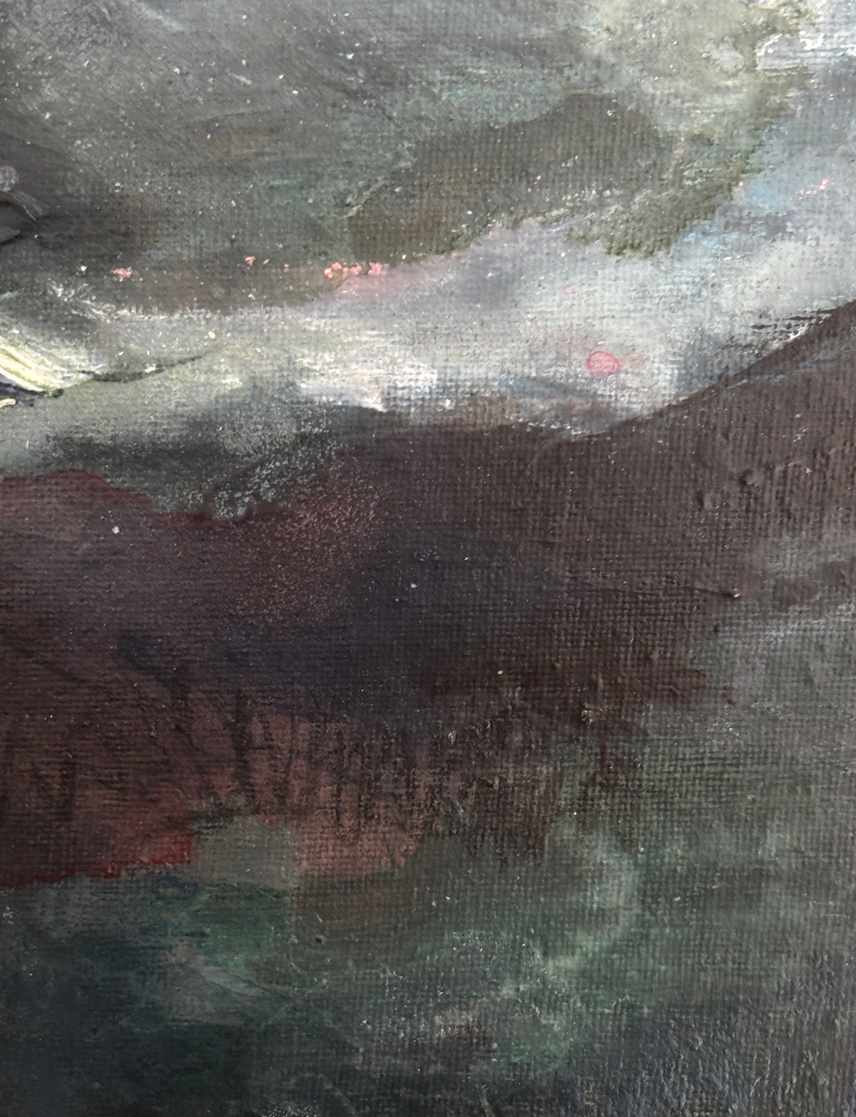 the storm is brewing framed original painting