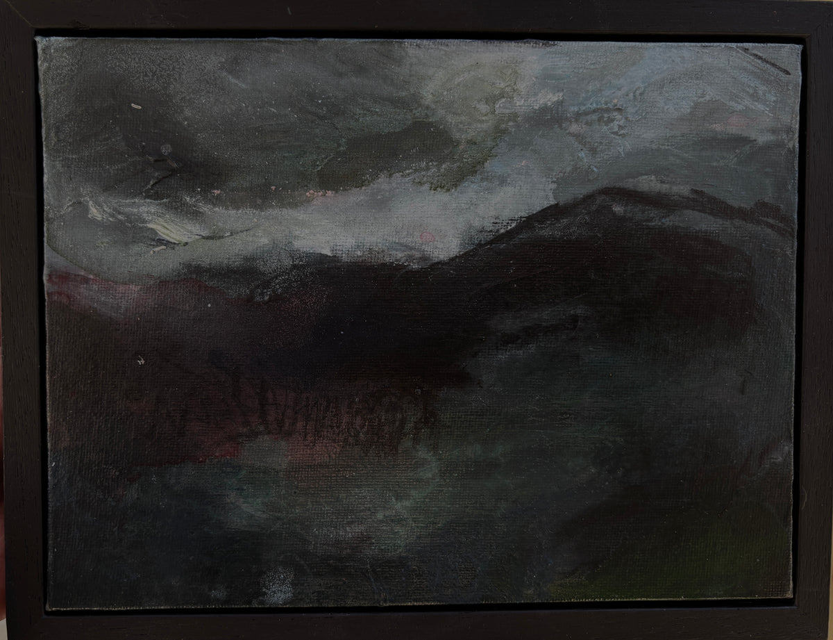 the storm is brewing framed original painting