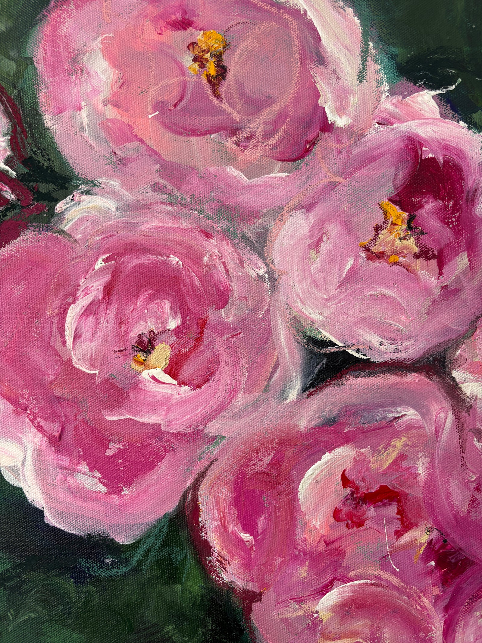 stopping to smell the roses original painting