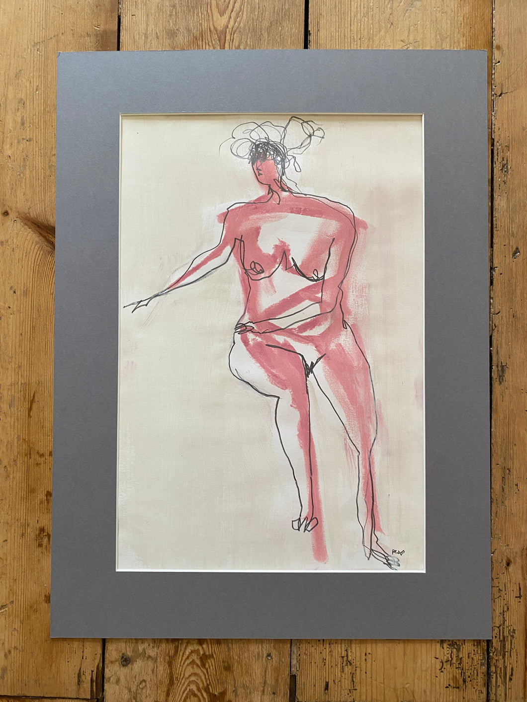 'love yourself' original painting mounted