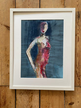 Load image into Gallery viewer, &#39;expect&#39; mixed media original painting framed
