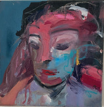 Load image into Gallery viewer, &#39;pensive&#39; oil and mixed media original

