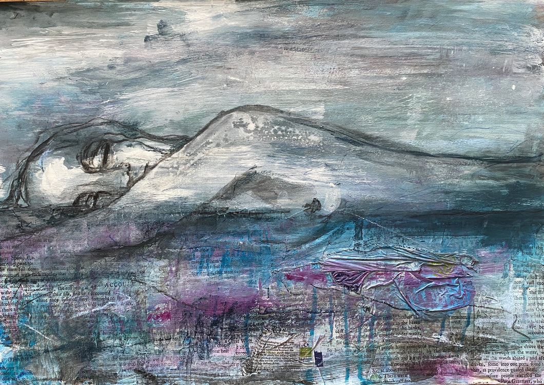 'terra' mixed media painting original