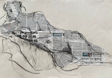 Load image into Gallery viewer, &#39;no work for me&#39; mixed media drawing original
