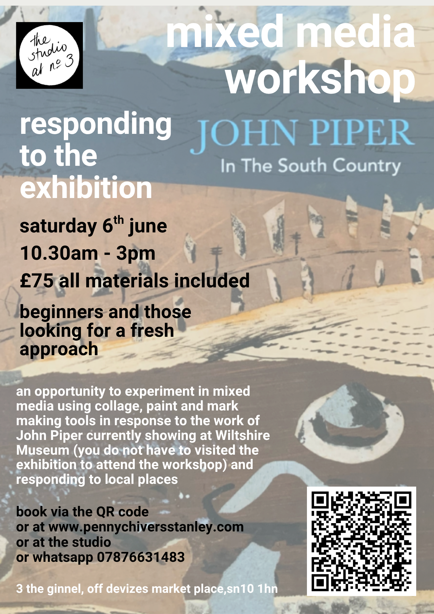mixed media workshop responding to the work of John Piper